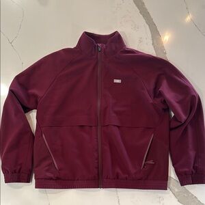 Burgundy Figs Sydney Scrub Zip-Up Jacket size M